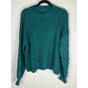 New Women's Dark Green Oversized Sweater